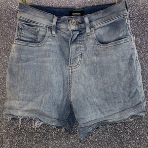 EXPRESS high rise shortie 00R hyper stretch shorts